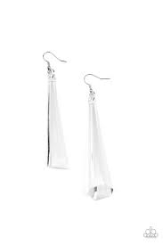 Be Adored Jewelry Break The Ice White Paparazzi Earring 