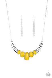 Be Adored Jewelry A BULL House Paparazzi Yellow Necklace