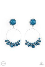 Load image into Gallery viewer, Be Adored Jewelry Cabaret Charm Blue Paparazzi Clip-On Earring