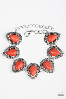 Paparazzi Canyon Creek - Orange Bracelet - Be Adored Jewelry