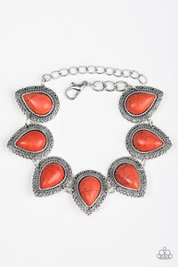 Paparazzi Canyon Creek - Orange Bracelet - Be Adored Jewelry