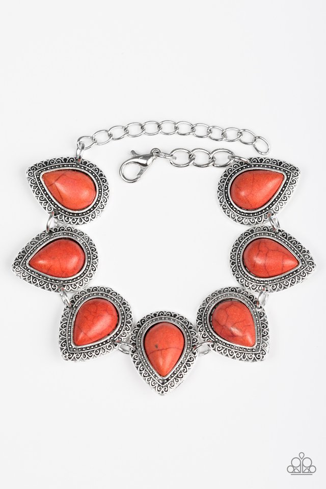 Paparazzi Canyon Creek - Orange Bracelet - Be Adored Jewelry