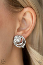 Load image into Gallery viewer, Be Adored Jewelry Epic Epicenter- White Paparazzi Clip-On Earring
