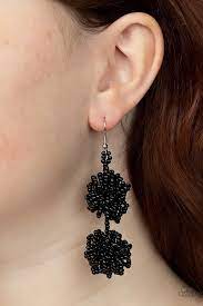 Be Adored Jewelry Celestial Collison Black Paparazzi Earring