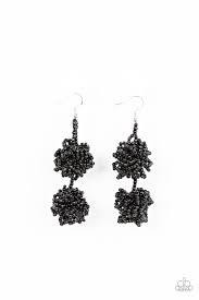 Be Adored Jewelry Celestial Collison Black Paparazzi Earring