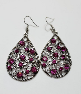 Paparazzi Certainly Coutier - Pink Earring - Be Adored Jewelry