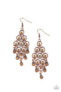 Be Adored Jewelry Chandelier Cameo Copper Paparazzi Earring