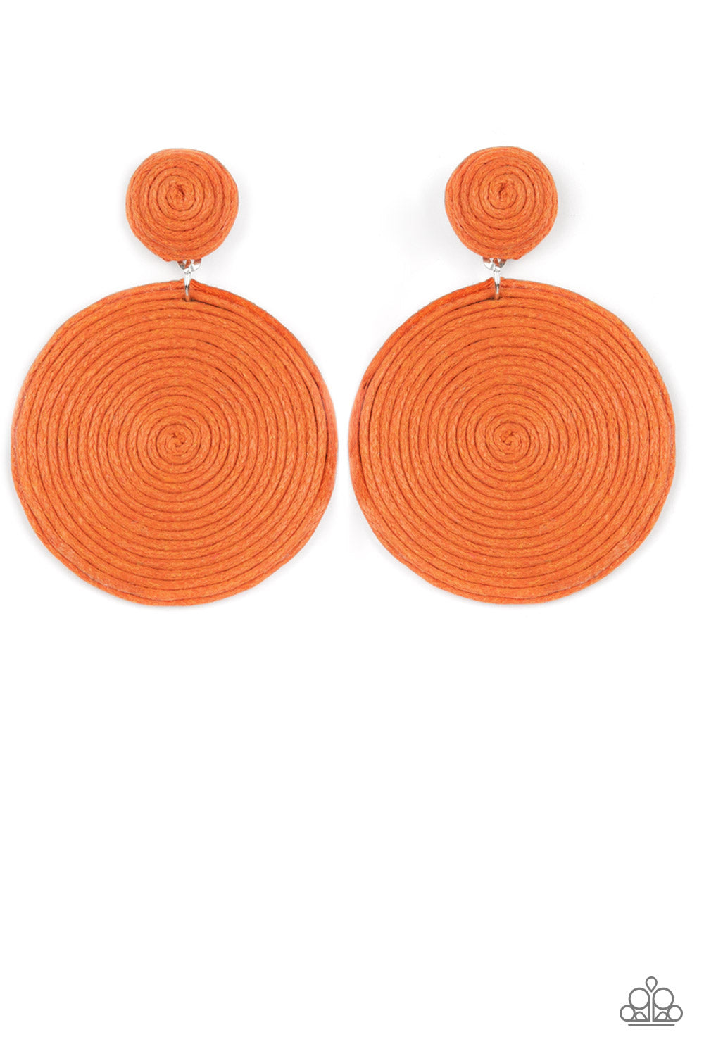 Be Adored Jewelry Circulate The Room Orange Paparazzi Earring