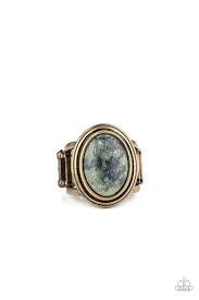 Be Adored Jewelry Cliff Dweller Demure Green Paparazzi Ring