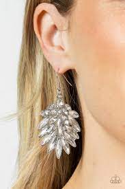 Be Adored Jewelry COSMIC-politan White Paparazzi Earring