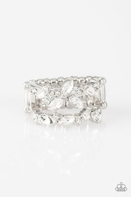 Paparazzi Cosmo Collection - White Ring - Be Adored Jewelry