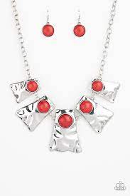 Be Adored Jewelry Cougar Red Paparazzi Necklace