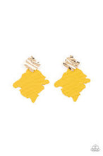 Load image into Gallery viewer, Be Adored Jewelry Crimped Couture Yellow Paparazzi Earring