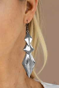 Be Adored Jewelry Danger Ahead Silver Paparazzi Earring