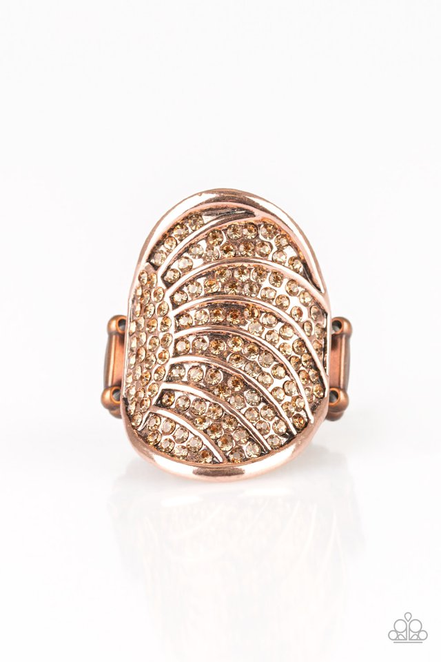 Paparazzi Dazzle Daze - Copper Ring - Be Adored Jewelry