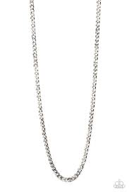 Delta- Silver Paparazzi Urban Necklace - Be Adored Jewelry