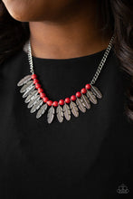 Load image into Gallery viewer, Be Adored Jewelry Desert Plumes Red Paparazzi Necklace 