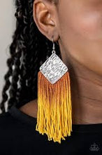 Load image into Gallery viewer, DIP The Scales - Yellow Paparazzi Earring - Be Adored Jewelry