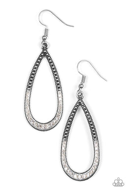 Paparazzi Dripping In Diamond - White Earring - Be Adored Jewelry