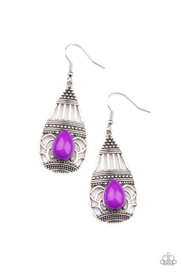 Be Adored Jewelry Eastern Essence Purple Paparazzi Earring