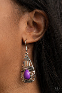 Be Adored Jewelry Eastern Essence Purple Paparazzi Earring