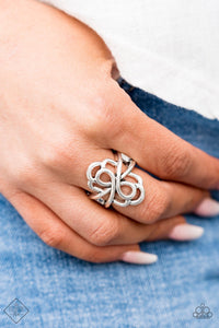 Ever Entwined - Paparazzi Silver Ring - Be Adored Jewelry