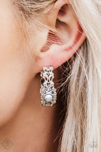 Paparazzi Exquisite Expense - Silver Earring - Be Adored Jewelry