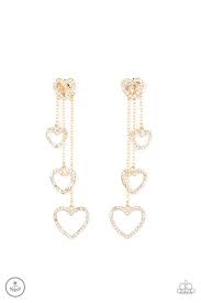 Be Adored Jewelry Falling In Love Gold Paparazzi Post Earring