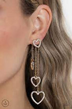 Load image into Gallery viewer, Be Adored Jewelry Falling In Love Gold Paparazzi Post Earring