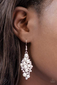 Famous Fashion - Paparazzi White Earring - Be Adored Jewelry