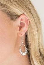 Load image into Gallery viewer, Be Adored Jewelry fancy first white Paparazzi earring
