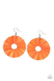 Be Adored Jewelry Fan the Breeze Orange Paparazzi Earring