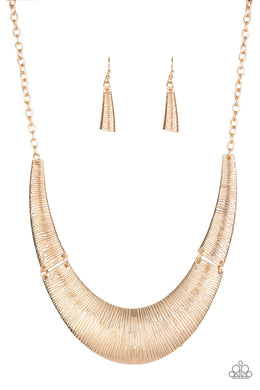 Feast or Famine - Paparazzi Gold Necklace - Be Adored Jewelry
