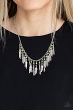 Load image into Gallery viewer, Feathered Ferocity Paparazzi Green Necklace - Be Adored Jewelry