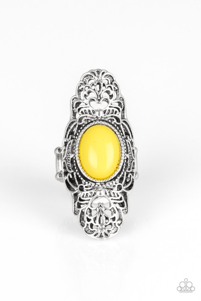 Paparazzi Flair For The Dramatic - Yellow Ring - Be Adored Jewelry