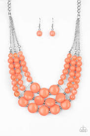 Be Adored Jewelry flirtatiously fruity orange paparazzi necklace