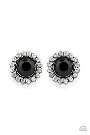 Be Adored Jewelry Floral Glow Black Paparazzi Earring