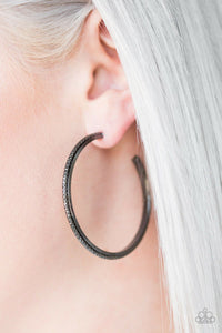 Girl Gang - Paparazzi Black Hoop Earring - Be Adored Jewelry