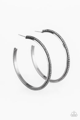 Girl Gang - Paparazzi Black Hoop Earring - Be Adored Jewelry