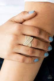 Be Adored jewelry Girl Boss Glitter Gold Paparazzi Ring 