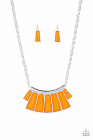 Glamour Goddess - Paparazzi Orange Necklace - Be Adored Jewelry