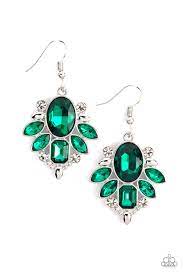 Be Adored Jewelry Glitzy Go-Getter Green Paparazzi Earring