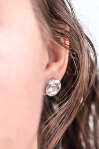 GLOWING, GLOWING, Gone - Paparazzi White Earring - Be Adored Jewelry