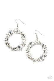 Be Adored Jewelry GLOWING in Circles White Paparazzi Earring