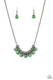 Be Adored Jewelry Graciously Audacious Green Paparazzi Necklace 