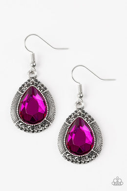 Grandmaster Shimmer - Paparazzi Pink Earring - Be Adored Jewelry