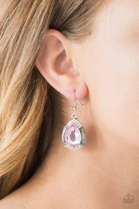 Grandmaster Shimmer - Paparazzi Pink Earring - Be Adored Jewelry