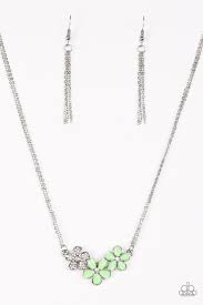 Be Adored Jewelry Habiscus Haciendas Green Paparazzi Necklace