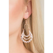 Load image into Gallery viewer, Hang ZEN! - Paparazzi Rose Gold Earring - Be Adored Jewelry