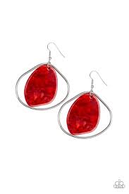 Be Adored Jewelry HAUTE Toddy Red Paparazzi Earring